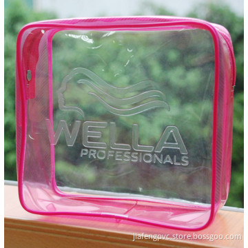 PVC Clear Promotional Cosmetic Bag With Embossed Logo